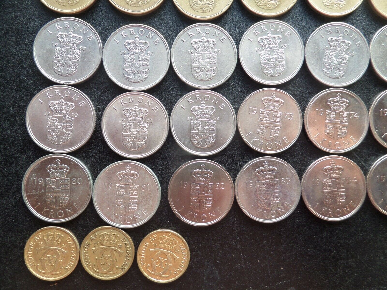 Danmark, mønter, ½ + 1 KR.