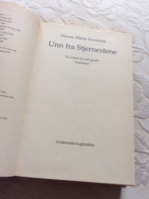 Unn fra Stjernestenene, HANNE MARIE SVENDSEN, genre: roman