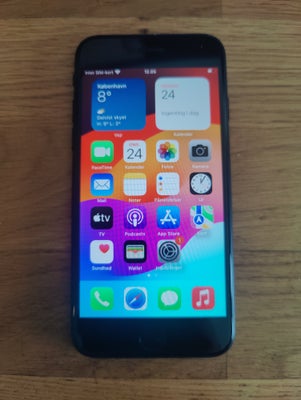 iPhone SE 2. generation, 128 GB, sort, Perfekt, Super telefon. Minimale brugsmærker. Fuldstændig fej