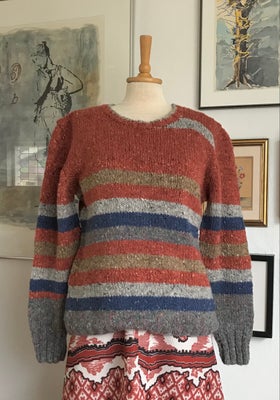 Sweater, Vintage, str. 36, Hjemmestrikket trøje i ren uld - ikke den helt bløde og heller ikke den h