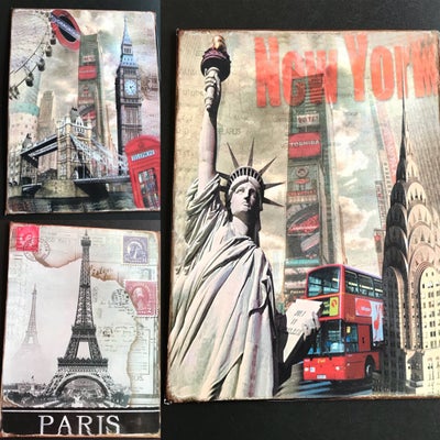 Storbybillede / skilt / metalbillede / metalskilt, Vægbillede / byskilt / vægdekoration, PARIS / LON
