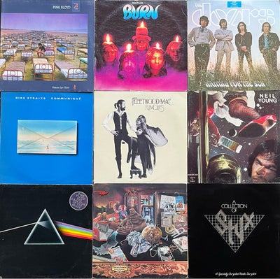 LP, Rock, heavy og pop, Forskellige vinyler til salg: Rock, heavy, pop og dansk.
Vinyl er VG eller b