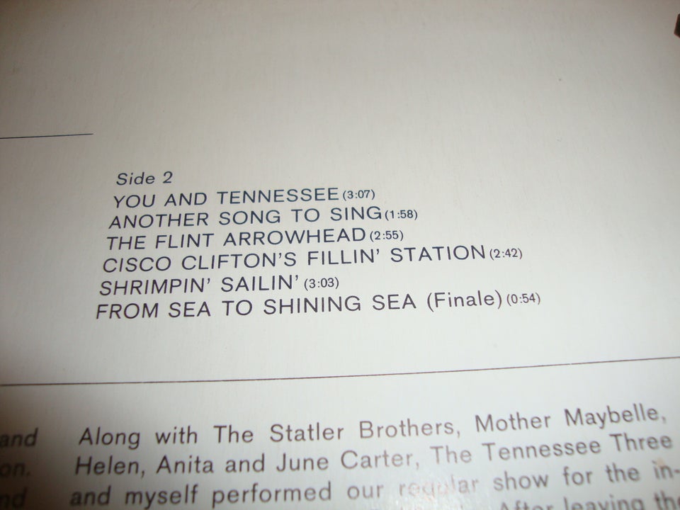 LP, JOHNNY CASH., From Sea to shining Sea.