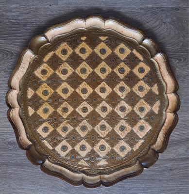 Florentinsk serverings bakke, Trade Mark, Made in Italy, Italiensk vintage fra omkring 1960´erne - 1