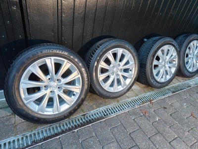 Alufælge, 16", andet mærke, krydsmål 5 x 108, ET 44, vinterdæk, Michelin, Omkring 1 sæson ca mønster