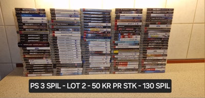 PS3 SPIL - LOT 2 - 130 SPIL.., PS3, Så skal der ryddes ud i min PS3  samling. 

PS 3 SPIL - LOT 2 - 