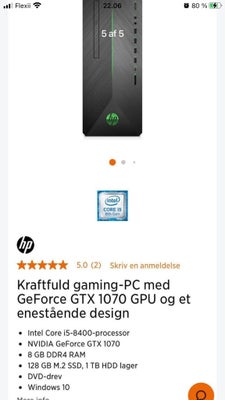 HP, 2.8 Ghz, 16 GB ram, God, Sælger her knægtens pc da han , spiller mere ps.

Køre spil som

Cs2 
W