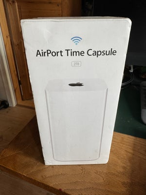 Router, wireless, Apple, God, Apple AirPort Time Capsule A1470 med 2 TB disk. Opbevar dine data og b