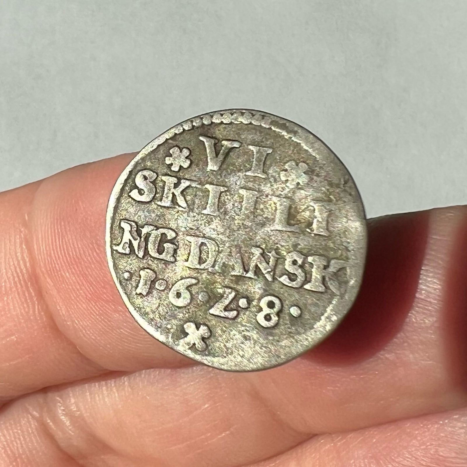 Danmark, mønter, 6 skilling