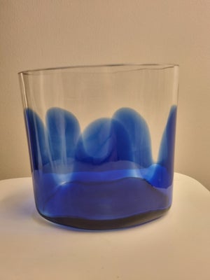 Glas, Unika vase, Holmegaard, Fantastisk vase fra Holmegaard af Christel Holmgren-Exner fra serien C