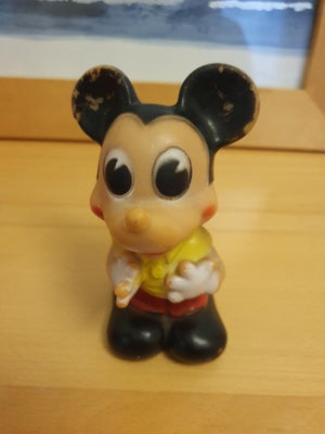 Legetøj, Vintage Mickey mouse Pivedyr, Gammel figur der ikke længere kan pive, han har en revne i de