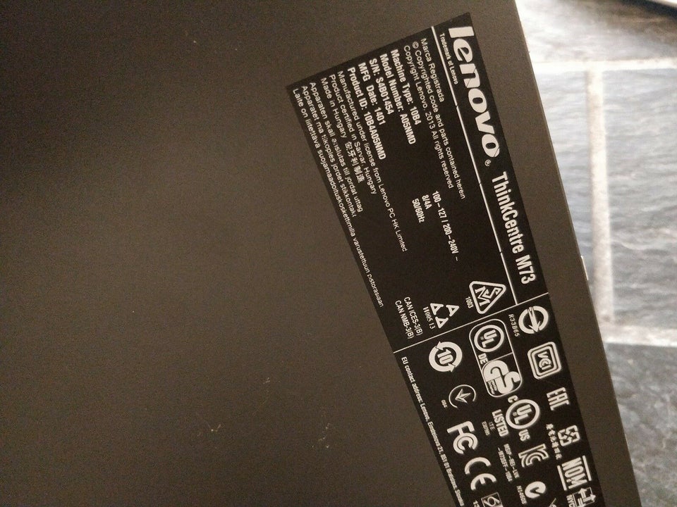 Lenovo, M73 Thinkcentre, 4 GB ram