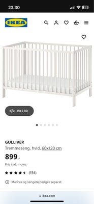 Tremmeseng, Ikea  gulliver tremmeseng , b: 60 cm l: 120 cm, Ikea gulliver tremmeseng

Sælges da vore