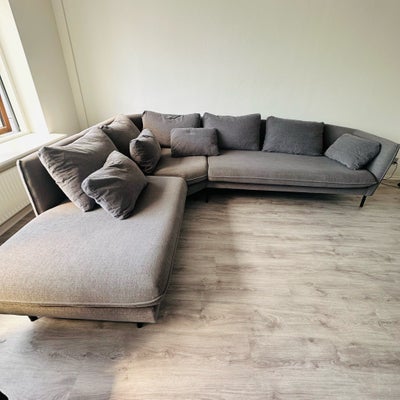 Sofa, stof, anden størrelse , Lavello (Ilva), Super flot og velholdt grå hjørnesofa 
Venstre vendt h