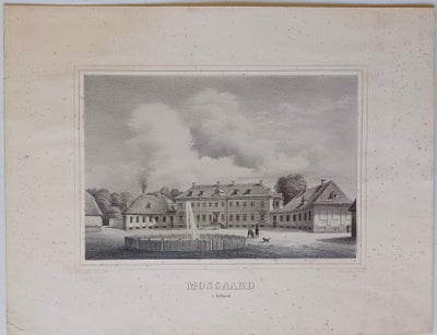 Litografi, Ferdinand Richardt, Litografi af herregården Moesgaard som den så ud i midten af 1800-tal