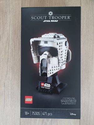 Lego Star Wars, 75305, LEGO Star Wars 75305 Scout Trooper hjelm. Udgået og uåbnet æske i meget flot 