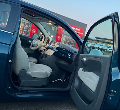 Fiat 500, Benzin, 2013, km 80000, blå, 3-dørs, 15" alufælge, Fiat 500, 0,9 

Radio ESP(Elektronisk s