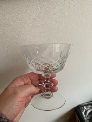 Glas, Champagneglas, Cocktailglas, Lyngby glas, 6 stk Krystalglas i fin stand. 
Sælges pga manglende
