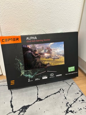 Cepter alpha , fladskærm, Cepter Alpha 23,8” FHD 165hz - skærm, 24 tommer, Perfekt, Sælges: 23,8” Ga