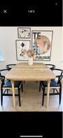 Spisebord, Massiv eg, Dansk design