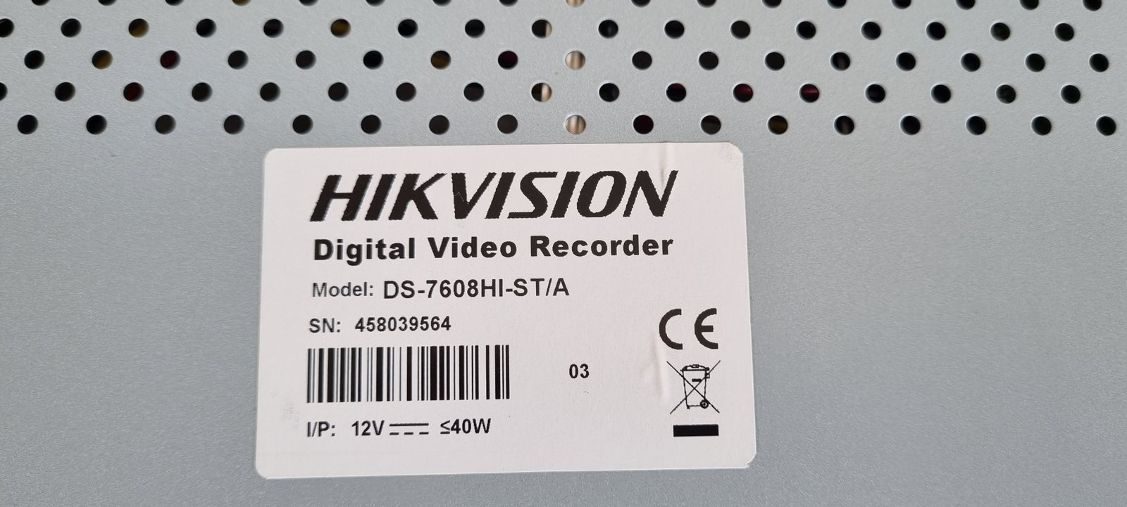 DVR optager, HiKVision