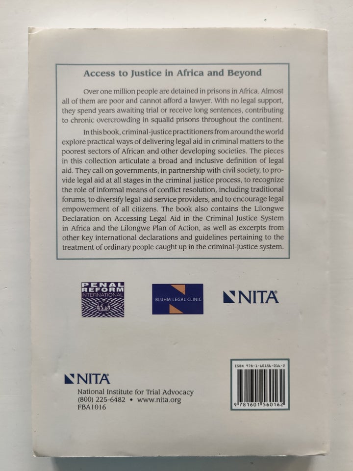 Access to Justice in Africa and Beyond, Penal Reform