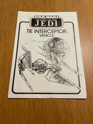 Star Wars Tieinterceptor, Kenner Star Wars, Imperial Tieinterceptor med æske og manual. Flot stand f