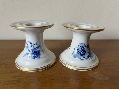 Porcelæn, Lysestager, Meissen, Fine håndmalede stager fra Meissen på 6cm.
Meget fin stand.