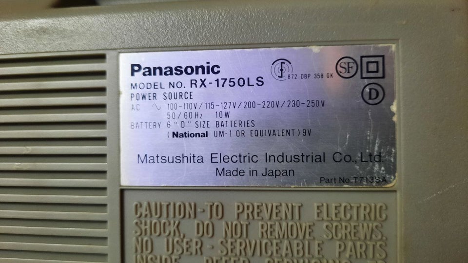 Højttaler, Panasonic, RX-1750LS