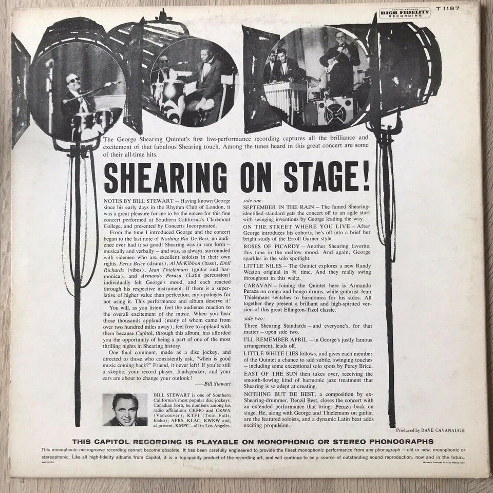 LP, George Shearing, Shearing On Stage