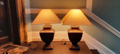 Anden arkitekt, Ukendt, bordlampe, 2 stk bord lamper
Store sten tøjs lamper fra Spanien 
Afhentes på
