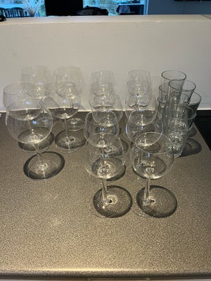 Glas, Glas, Rosendal, 5 rødvin, 10 hvidvin, 9 vandglas
