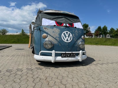 VW T1, Benzin, 1962, blå, 4-dørs, Splitbus
Helt unik split bus, født i Tyskland som varevogn og send