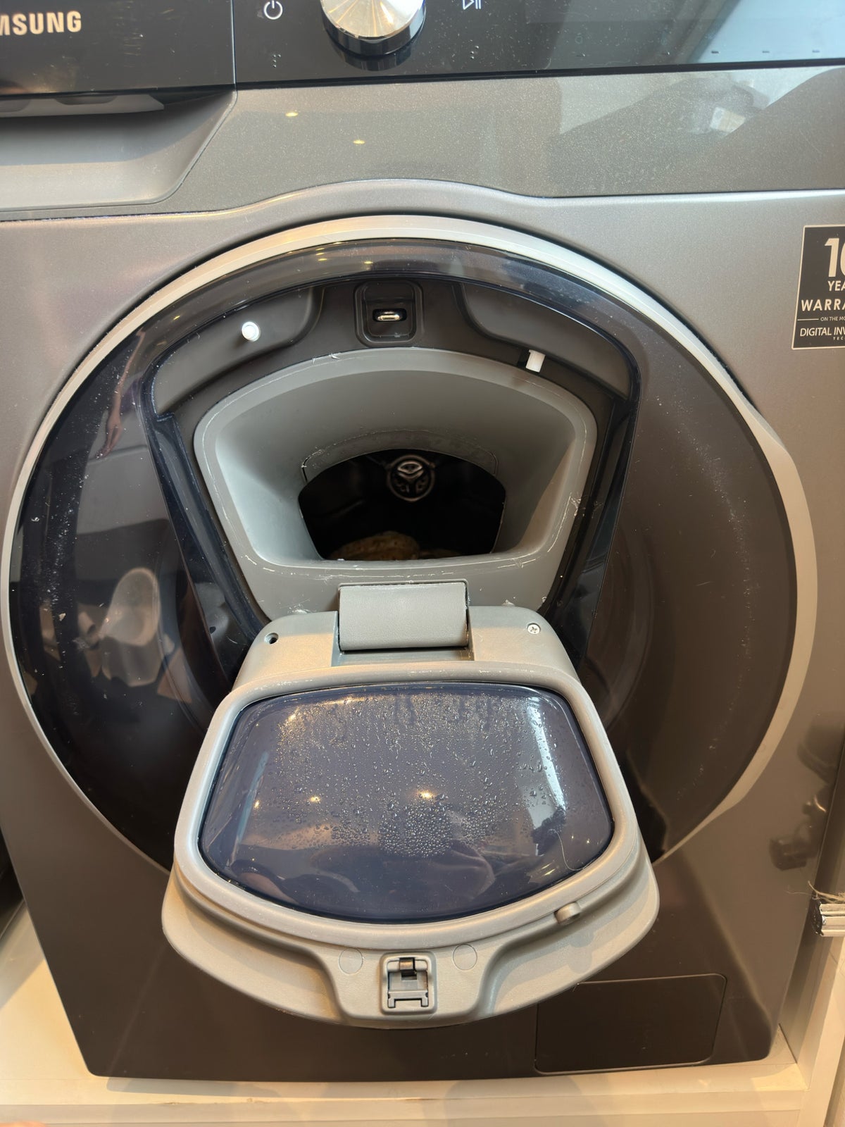 Samsung vaskemaskine, DV90T620LN, frontbetjent