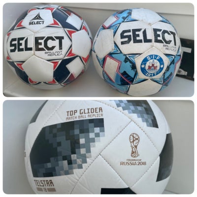 Bold, Fodbold / Fodbolde størrelse 5, Select Brillant Reploca, 1x Adidas Fodbold VM 2018 Telstar 18 