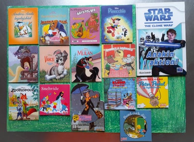 15 Børne Bøger, Disney, Pixi m.m., 15 stk Børnebøger sælges. Fast samlet pris. Sprog: Dansk. Ingen l