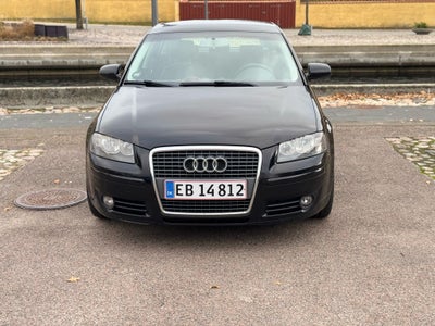 Audi A3, 1,9 TDi Ambiente Sportback, Diesel, 2007, km 406000, sortmetal, træk, klimaanlæg, aircondit