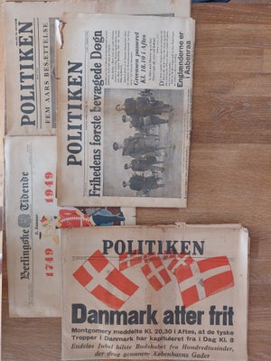 Bøger og blade, Aviser fra en krigstid, Aviser fra 1945