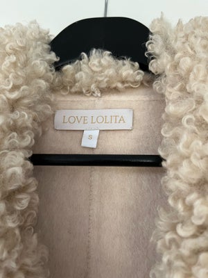 Frakke, str. 38, Love Lolita,  Creme,  100% cashmere,  Næsten som ny, Lækker Love Lolita frakke str.