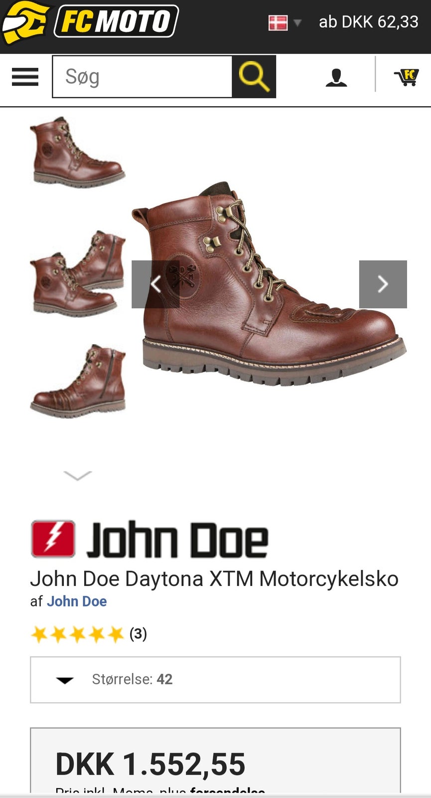 Støvler, John Doe Daytona XTM, str. 43
