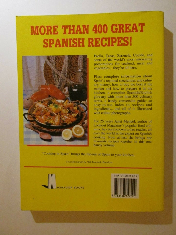 Cooking in Spain, Janet Mendel, emne: mad og vin