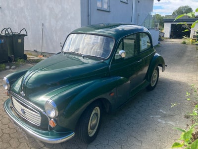 Morris Minor, 1000 Super, Benzin, 1965, mørkgrønmetal, Morris Minor Super 1000 fra 1965, omlakeret i