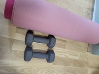 Yoga mat and weights