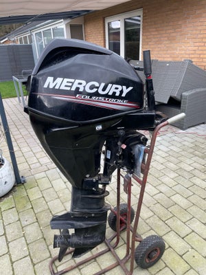 Mercury påhængsmotor, 25 hk, benzin, 4-takts, langt ben, Med styrhåndtag
