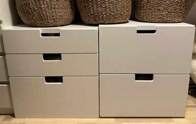 Kommode, b: 60 d: 50 h: 64, STUVA IKEA kommode skuffe skab. 
2 stk for 800kr, 1 stk for 400kr.