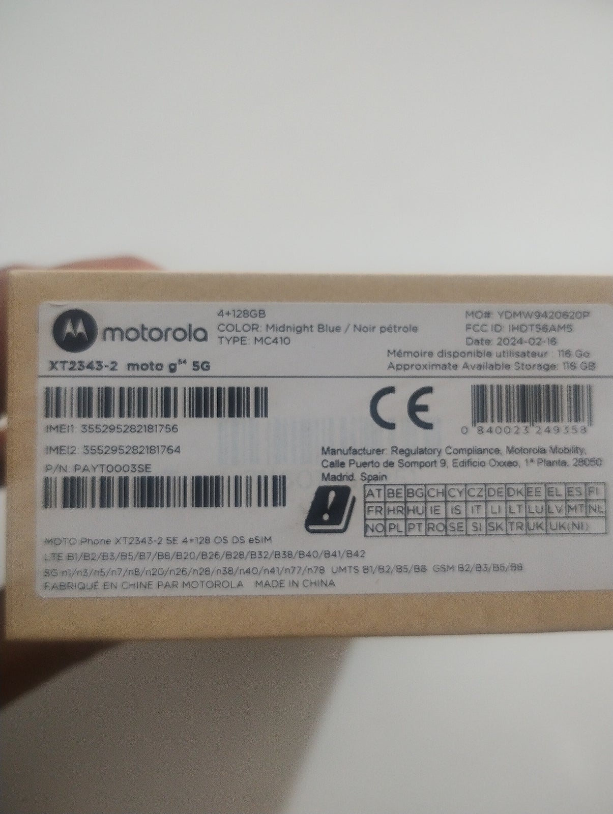 Motorola G54 5 G, 128 GB , Perfekt