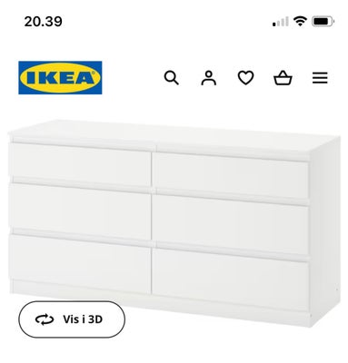 Kommode, laminat, b: 140 d: 40 h: 72, Spritny KULLEN kommode fra IKEA. Endnu ikke samlet helt da vi 