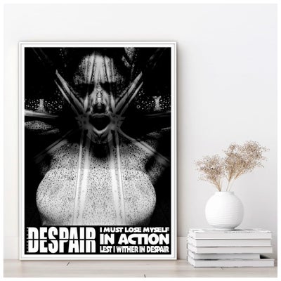 Plakat, Gabriel Lavine, motiv: Wither in Despair, b: 50 h: 70, Limited Noire Et Blanche Edition.

Fi