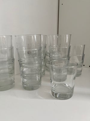 Glas, Drikkeglas, Ikea, 18 Ikea glas brugt en enkelt gang. Sælges samlet.