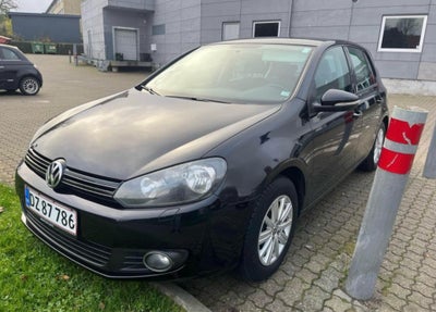 VW Golf VI, 1,6 TDi 105 Comfortline BMT, Diesel, 2011, sortmetal, træk, klimaanlæg, aircondition, AB